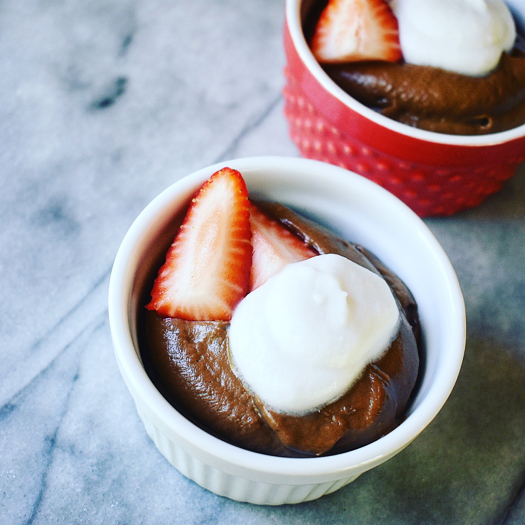 Chocolate Avocado Pudding with Coconut Whipped Cream