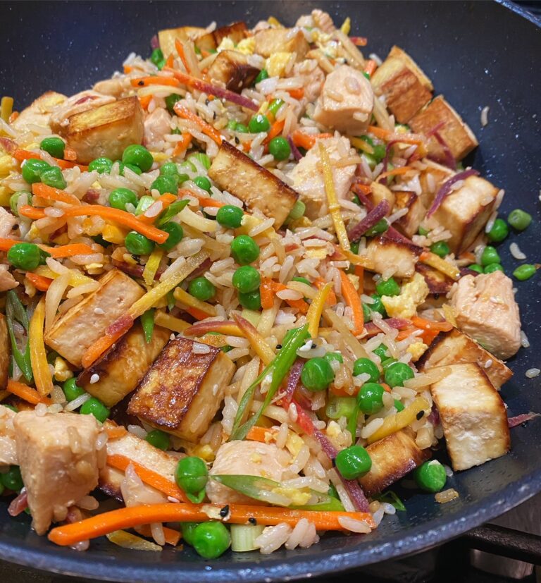 Chicken and Baked Tofu Fried Rice | Chef Jen