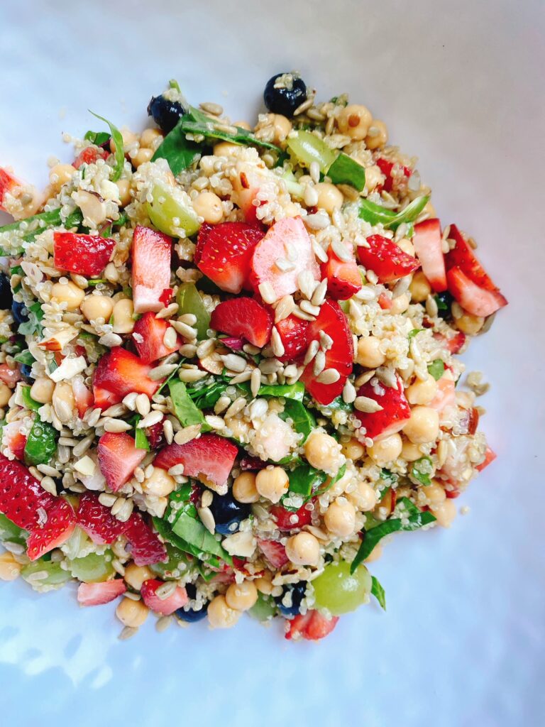 Rainbow Quinoa Salad Jars with Peanut Miso Dressing - Healthyish Appetite